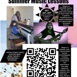 Mage Music Studio - Spring into Summer 2024 Promo!
Offer ends June 20, 2024.

 Guitar |  Piano |  Voice |  Bass Guitar