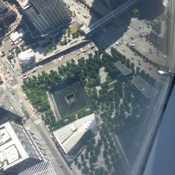 One World Observatory - View looking down June 2019. Below are the footprints of the original WTC. - Observatories Near Me - New York, New York One World Observatory - View looking down June 2019. Below are the footprints of the original WTC. - Observatories Near Me - New York, New York
