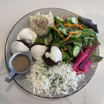 Crimson - #6 Falafel Veggie Plate - Mediterranean Near Me - Santa Monica, California Crimson - #6 Falafel Veggie Plate - Mediterranean Near Me - Santa Monica, California