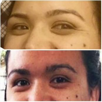 Kaya Beauty and Threading Studio - Before below and afrer on top!! - Threading Services Near Me - Oceanside, California