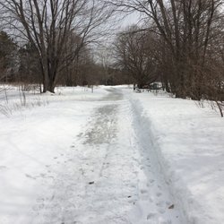Falcon Heights Community Park - Icy trail,
