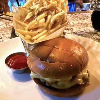 Stoney River - Stacked cheeseburger & parmesan fries - Steakhouses Near Me - Deer Park, Illinois