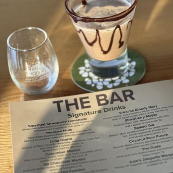 Howard Park Public House - the bar menu and a glass of wine - Desserts Near Me - South Bend, Indiana