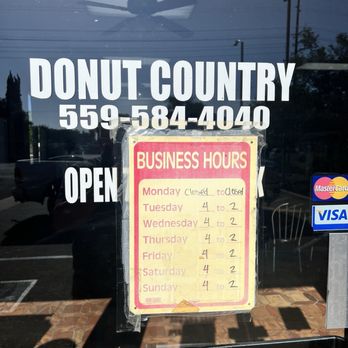 The Donut Country - Door and hours - Donuts Near Me - Hanford, California The Donut Country - Door and hours - Donuts Near Me - Hanford, California