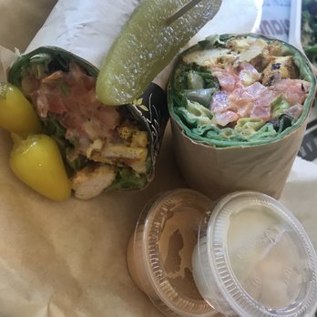Kareem's - Grilled Chicken Wrap (spinach wrap option) - Mediterranean Near Me - Anaheim, California Kareem's - Grilled Chicken Wrap (spinach wrap option) - Mediterranean Near Me - Anaheim, California