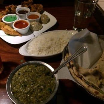 Kathmandu Kitchen - Vegan Feast! Himalayan Platter, Saag & Tofu, and Alu Paratha :-P - Indian Near Me - Davis, California