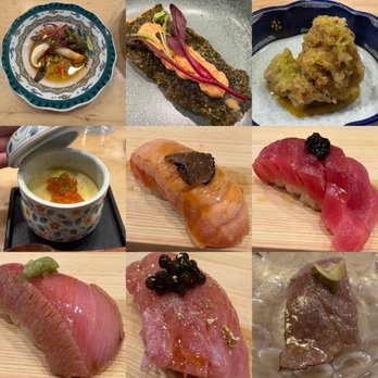 Blue Pagoda - Many of the delicious items we've eaten with the tasting menu - Sushi Bars Near Me - San Jose, California Blue Pagoda - Many of the delicious items we've eaten with the tasting menu - Sushi Bars Near Me - San Jose, California