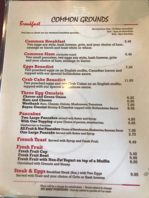Menu photo 7 Common Grounds Coffeehouse & Cafe Gretna, LA