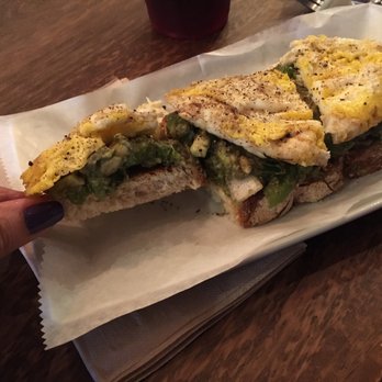 Black Cat LES - Guacamole Toast w/ optional egg - Coffee & Tea Near Me - New York, New York