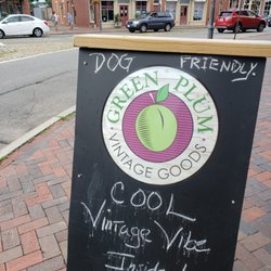 Green Plum Vintage Goods - Street sign