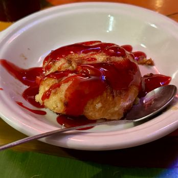 Biscuits & Blues - White chocolate raspberry bread pudding - Bars Near Me - Natchez, Mississippi