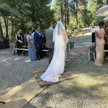 The Lodge at Two Moons - My handsome husband taking me away from the pond at Evergreen Garden. - Venues & Event Spaces Near Me - Oakhurst, California