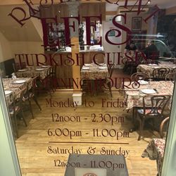 Efes Restaurant - Hours of Operation