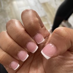 Lee Nails - No cuticles cut and no filing acrylic french nails
