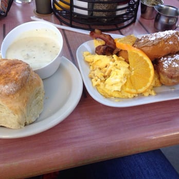 Waypoint Cafe - French toast , scrambled eggs , biscuit with gravy and bacon. ! - American Near Me - Camarillo, California