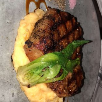 Doris Metropolitan - The 10oz Japanese wagyu with root purée under - Steakhouses Near Me - Houston, Texas