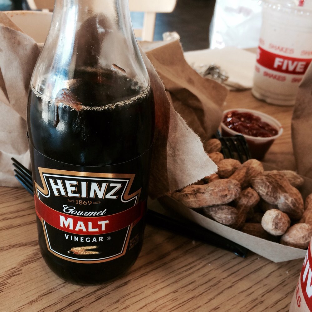 Five Guys - Peanuts! Heinz Malt Vinegar on everything! - Fast Food Near Me - Hayward, California Five Guys - Peanuts! Heinz Malt Vinegar on everything! - Fast Food Near Me - Hayward, California