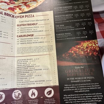 Grimaldi's Pizzeria - Menu - Pizza Near Me - Peoria, Arizona