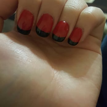 Rainbow Nails - Crooked and was not filed correctly. Ugly, got them re done somewhere else - Nail Salons Near Me - Norridge, Illinois