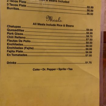 El Rincon - Menu - Tacos Near Me - Kilgore, Texas El Rincon - Menu - Tacos Near Me - Kilgore, Texas