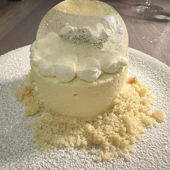 Salt and Iron - Snow globe dessert - Seafood Near Me - Edmonds, Washington Salt and Iron - Snow globe dessert - Seafood Near Me - Edmonds, Washington