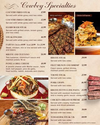 Menu photo 5 The Cowboys Palace Odessa, TX