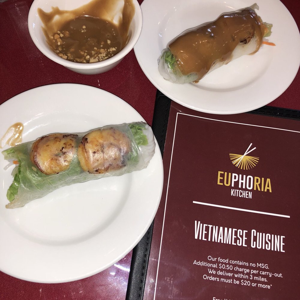 Euphoria Kitchen - Grilled Shrimp Summer Roll - Vietnamese Near Me - Gaithersburg, Maryland