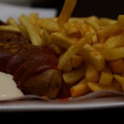 Burger Jam - Currywurst ohne Darme. Fries were really good.