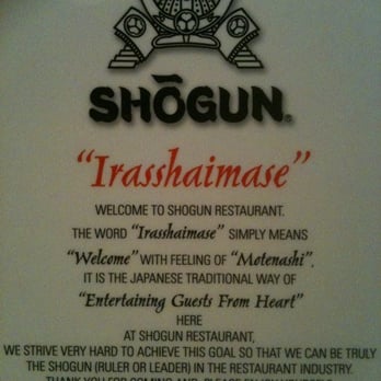 Shogun Restaurant - Welcome memo - Sushi Bars Near Me - Pasadena, California Shogun Restaurant - Welcome memo - Sushi Bars Near Me - Pasadena, California