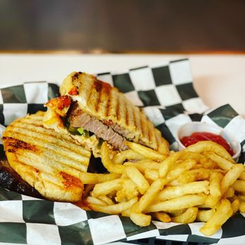 Sim Shot Virtual Shooting Range - Smokes brisket panini with fries - Virtual Reality Centers Near Me - La Grande, Oregon Sim Shot Virtual Shooting Range - Smokes brisket panini with fries - Virtual Reality Centers Near Me - La Grande, Oregon