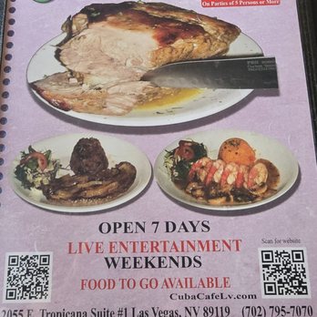 Cuba Café Restaurant - Menu cover - Cuban Near Me - Las Vegas, Nevada Cuba Café Restaurant - Menu cover - Cuban Near Me - Las Vegas, Nevada