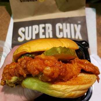 Super Chix - Shake Hands with Nashville Hot Chicken Sandwich in All It's Glory!!  it's Super Chix Baby!!  ;D - Chicken Shop Near Me - Rockaway, New Jersey