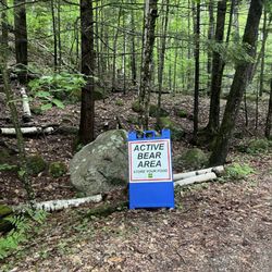 Lincoln Woods Trail - The sign that made me initially turn back. Smh.