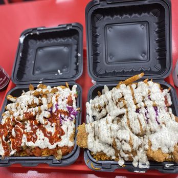NYC Halal Eats - Mixed Chicken Lamb Platter, Seafood Platter. - Burgers Near Me - Chicago, Illinois