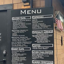 PNW Press Espresso & Eats - Coffee menu