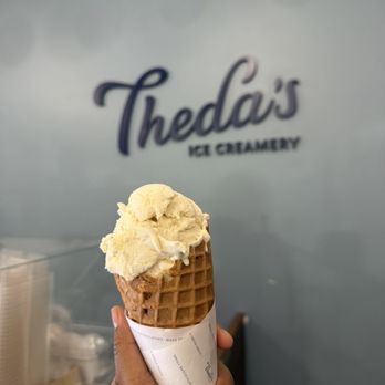 Theda’s Ice Creamery - vanilla on a waffle cone! - Ice Cream & Frozen Yogurt Near Me - Napa, California Theda’s Ice Creamery - vanilla on a waffle cone! - Ice Cream & Frozen Yogurt Near Me - Napa, California