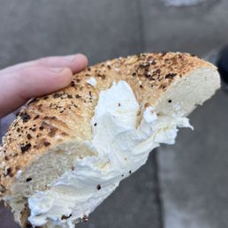 Everything Bagel With Cream Cheese Everything Bagel With Cream Cheese