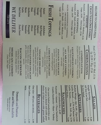 Menu photo 4 Cassidy's Pizza Watsonville, CA