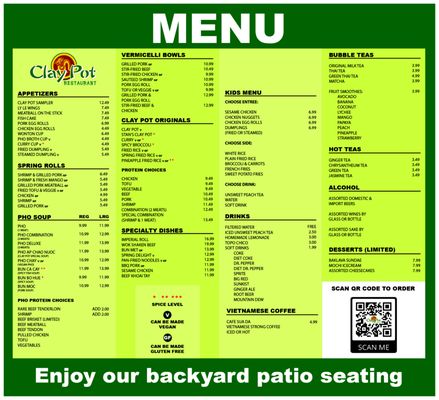 Menu photo 2 Clay Pot Restaurant Waco, TX