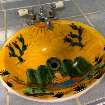 Paquito's Mexican Restaurant - a hand painted sink - Mexican Near Me - North Miami Beach, Florida Paquito's Mexican Restaurant - a hand painted sink - Mexican Near Me - North Miami Beach, Florida