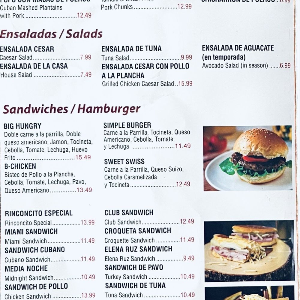 El Rinconcito Latino - Menu - Cuban Near Me - Miami, Florida