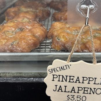Donut Parade - Pineapple jalapeño fritter was really good! - Donuts Near Me - Spokane, Washington Donut Parade - Pineapple jalapeño fritter was really good! - Donuts Near Me - Spokane, Washington