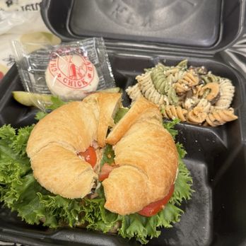 Chicken Salad Chick - Kickin' Kay Lynne croissant meal with Pasta Salad - Southern Near Me - Brandon, Florida Chicken Salad Chick - Kickin' Kay Lynne croissant meal with Pasta Salad - Southern Near Me - Brandon, Florida