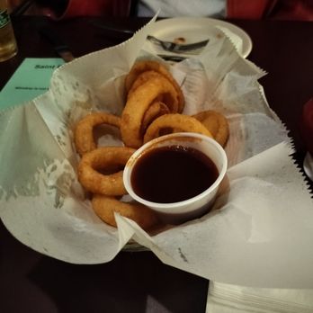 Downtown Grill & Brewery - Faboo Onion Rings and bbq sauce. We'd already eaten several before the pic. - American Near Me - Knoxville, Tennessee Downtown Grill & Brewery - Faboo Onion Rings and bbq sauce. We'd already eaten several before the pic. - American Near Me - Knoxville, Tennessee