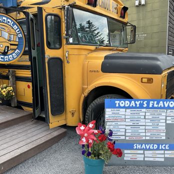 Old School Bus Ice Cream - This is the bus with ice cream menu - Ice Cream & Frozen Yogurt Near Me - Canmore, Alberta Old School Bus Ice Cream - This is the bus with ice cream menu - Ice Cream & Frozen Yogurt Near Me - Canmore, Alberta
