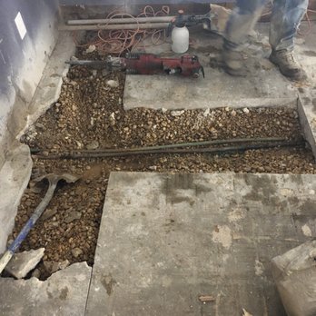 Lyons Plumbing - In home water leak of a main pipe that is installed below the home slab. Detect leak location, remove slab, replace pipe, replace concrete. - Plumbing Near Me - Damascus, Maryland