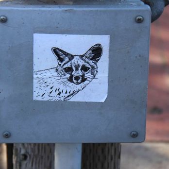 Swinging Bridge - We saw this drawing posted all over the fence posts here. - Landmarks & Historical Buildings Near Me - Arroyo Grande, California