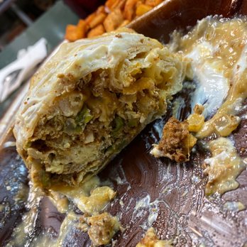 Egg Works - Santa Cruz burrito perfectly layered!!! - Breakfast & Brunch Near Me - Las Vegas, Nevada