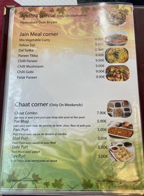 Menu photo 5 Chennai dosa Paris, 75