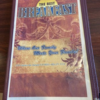 The Best Breakfast Cafe - Oct '23 - Menu - American Near Me - Oxnard, California